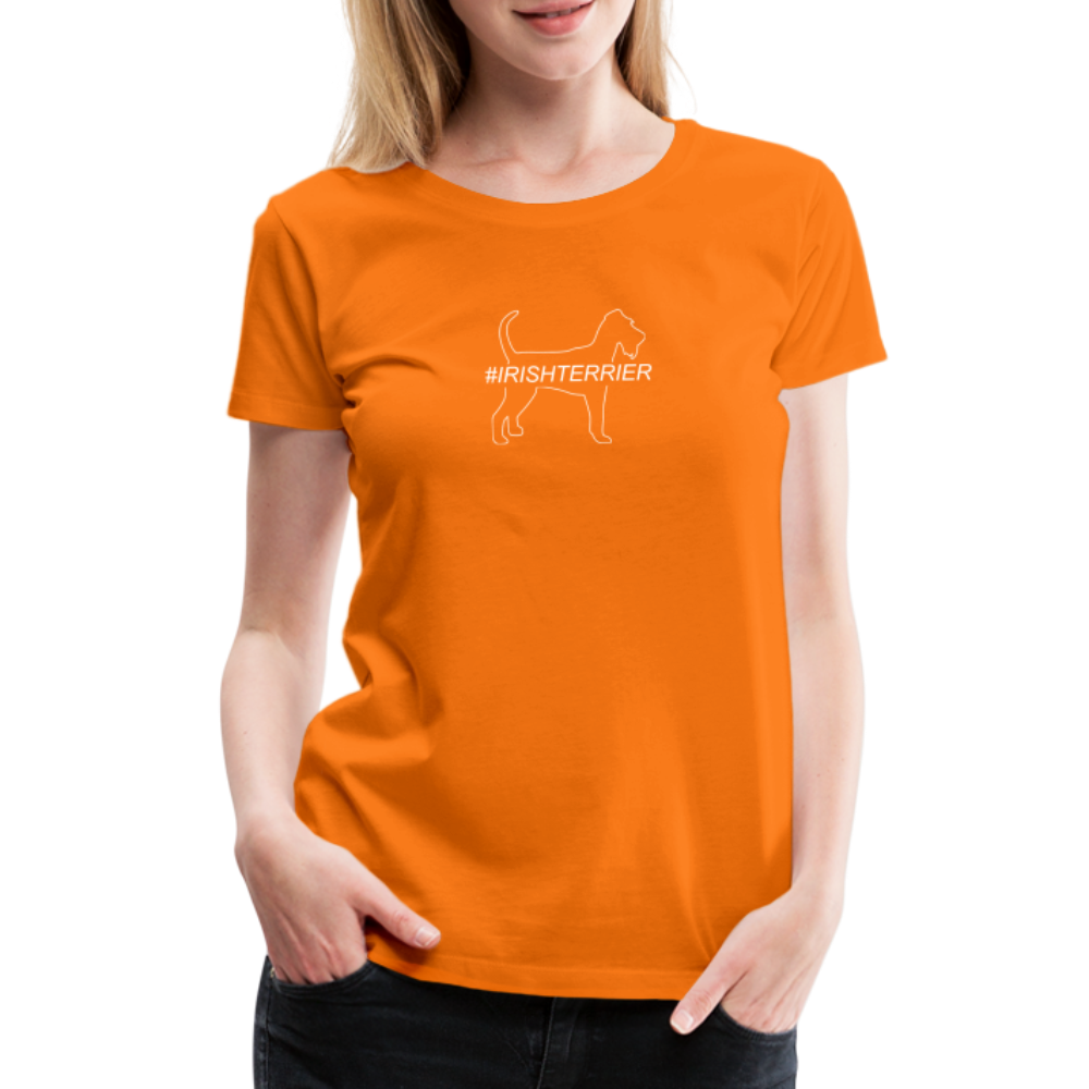 Women’s Premium T-Shirt - Irish Terrier - Hashtag - Orange
