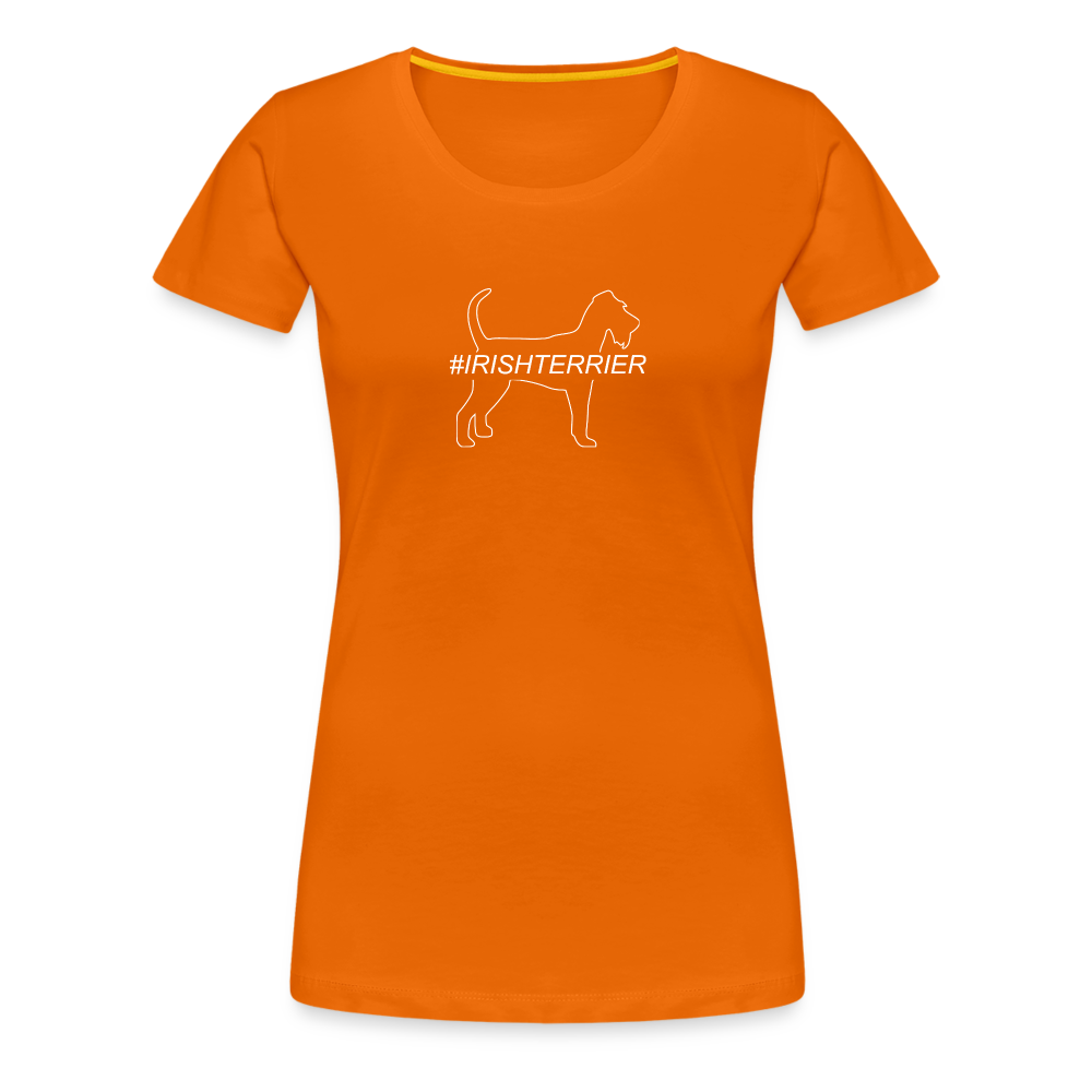 Women’s Premium T-Shirt - Irish Terrier - Hashtag - Orange