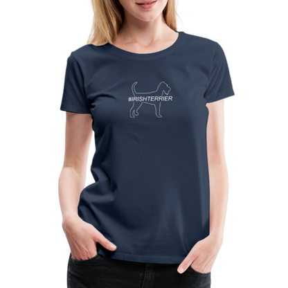 Women’s Premium T-Shirt - Irish Terrier - Hashtag - Navy