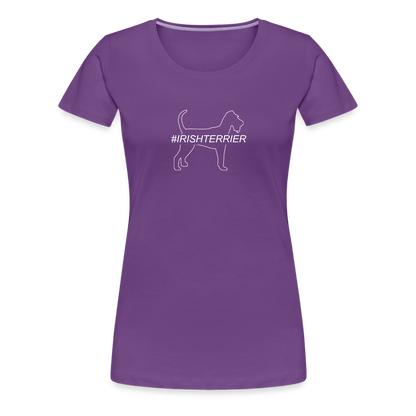 Women’s Premium T-Shirt - Irish Terrier - Hashtag - Lila