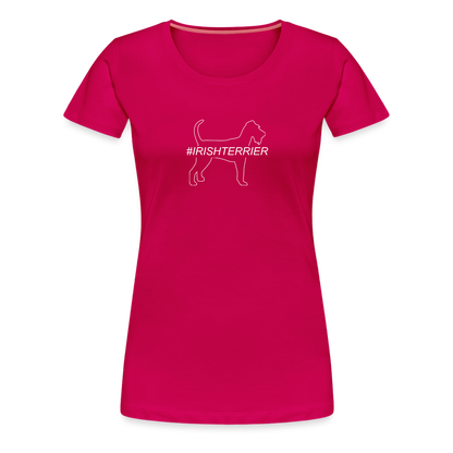 Women’s Premium T-Shirt - Irish Terrier - Hashtag - dunkles Pink