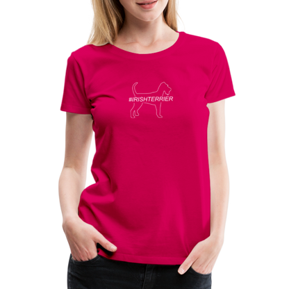 Women’s Premium T-Shirt - Irish Terrier - Hashtag - dunkles Pink