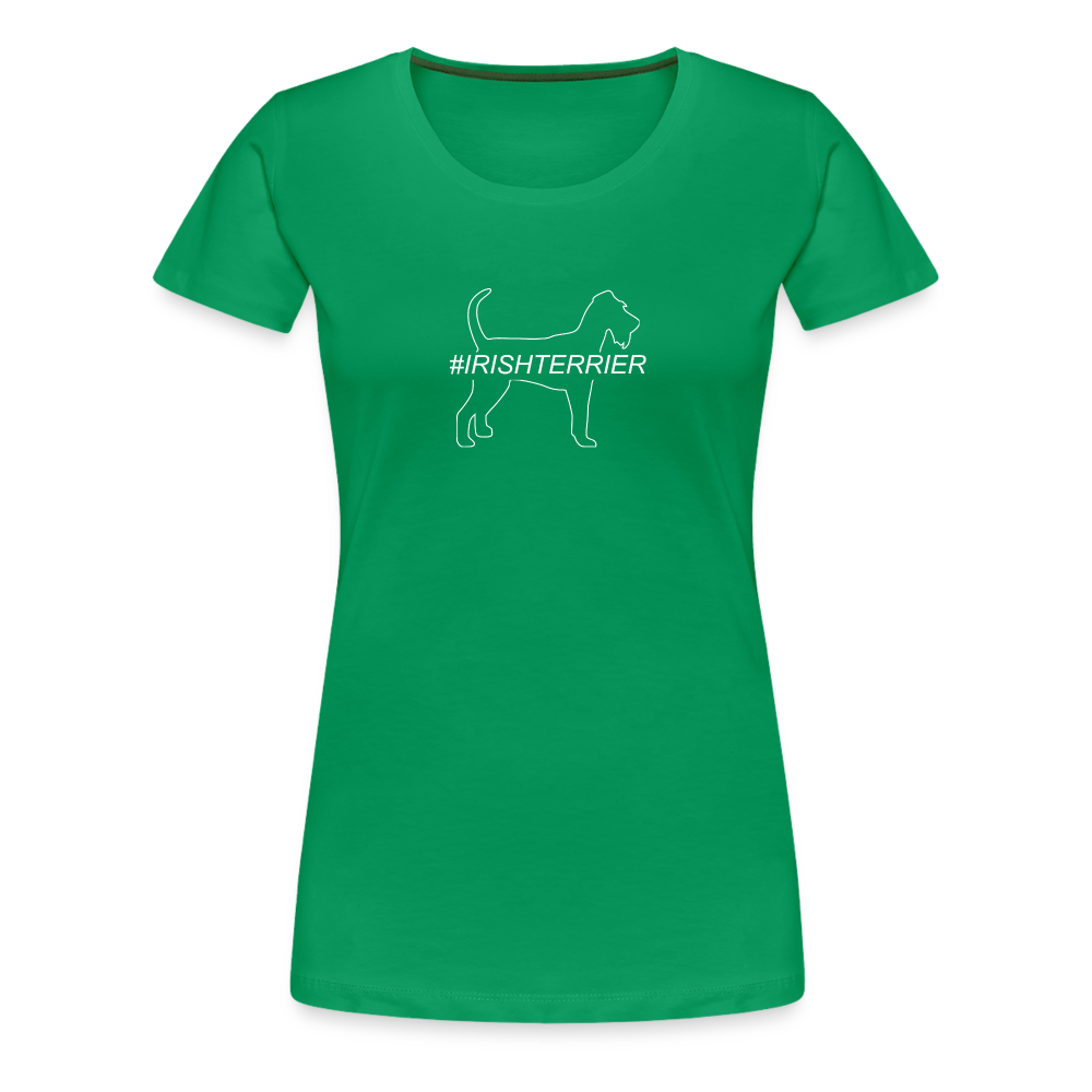 Women’s Premium T-Shirt - Irish Terrier - Hashtag - Kelly Green