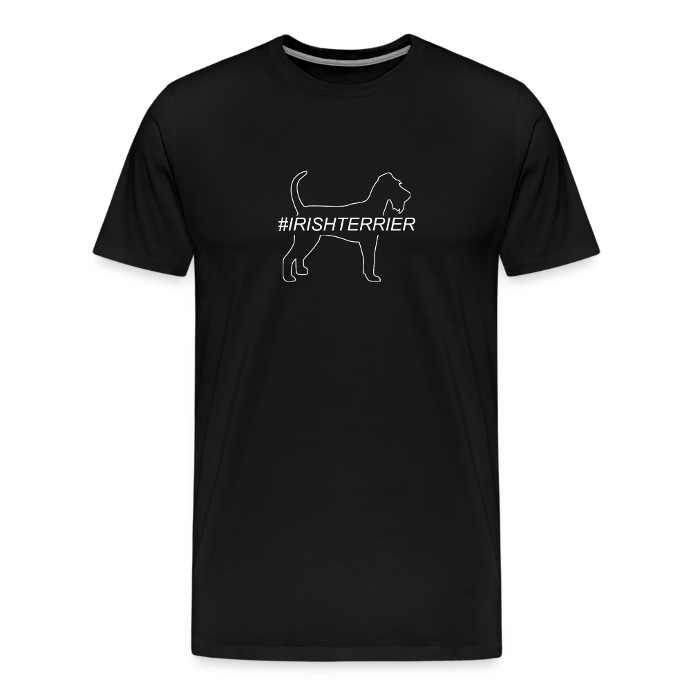 Männer Premium T-Shirt - Irish Terrier - Hashtag - Schwarz