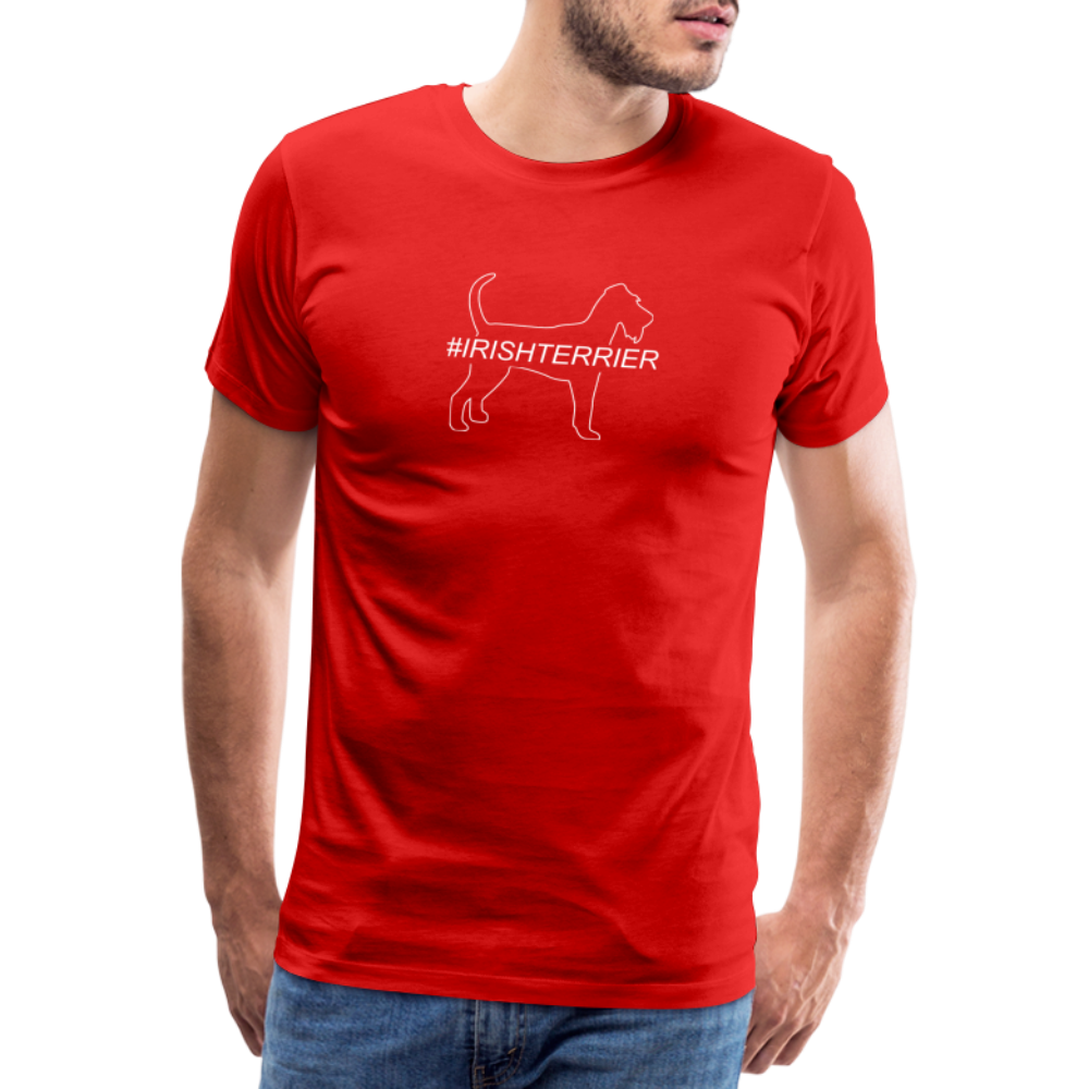 Männer Premium T-Shirt - Irish Terrier - Hashtag - Rot