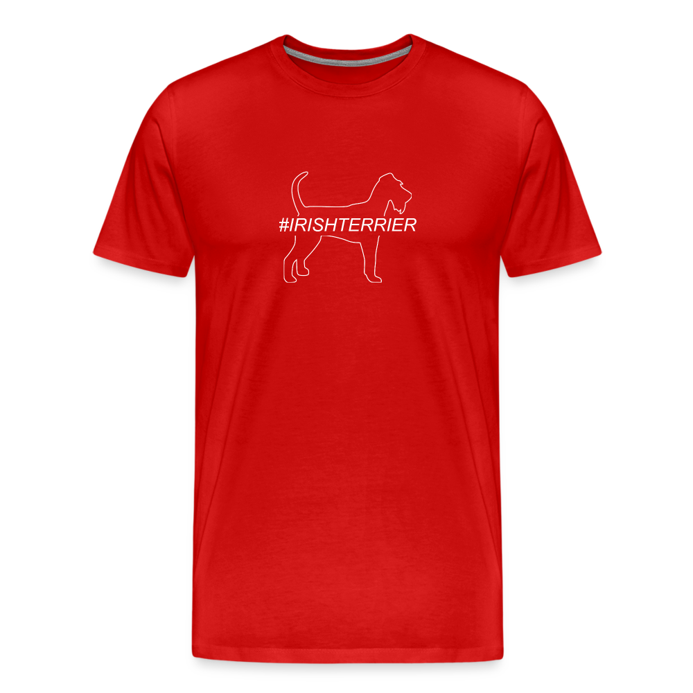 Männer Premium T-Shirt - Irish Terrier - Hashtag - Rot