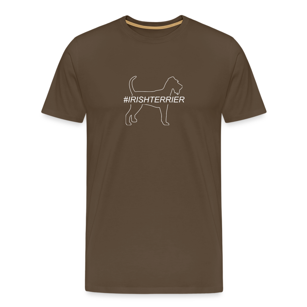 Männer Premium T-Shirt - Irish Terrier - Hashtag - Edelbraun