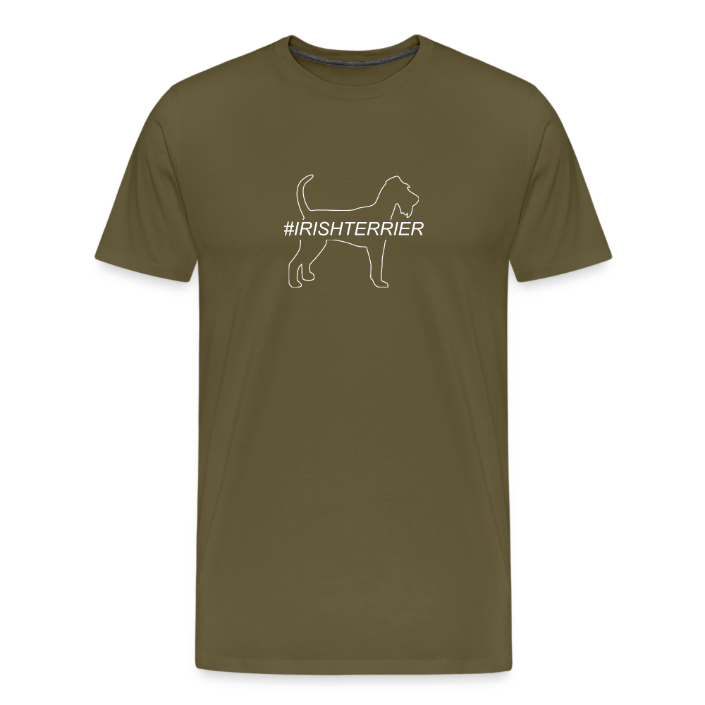 Männer Premium T-Shirt - Irish Terrier - Hashtag - Khaki