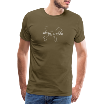 Männer Premium T-Shirt - Irish Terrier - Hashtag - Khaki