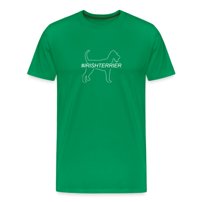 Männer Premium T-Shirt - Irish Terrier - Hashtag - Kelly Green
