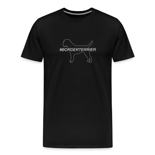 Männer Premium T-Shirt - Border Terrier - Hashtag - Schwarz
