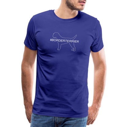 Männer Premium T-Shirt - Border Terrier - Hashtag - Königsblau