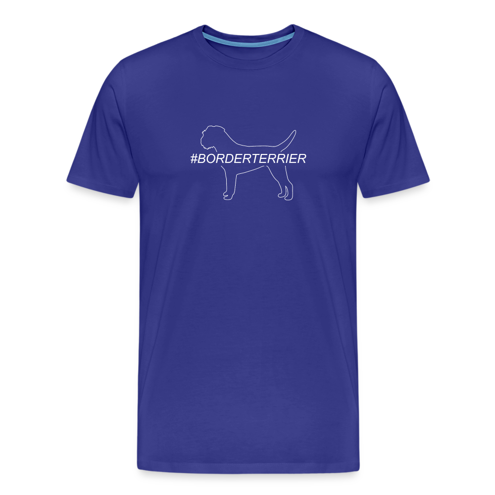 Männer Premium T-Shirt - Border Terrier - Hashtag - Königsblau