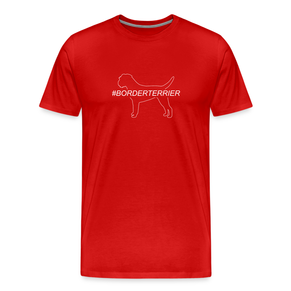 Männer Premium T-Shirt - Border Terrier - Hashtag - Rot