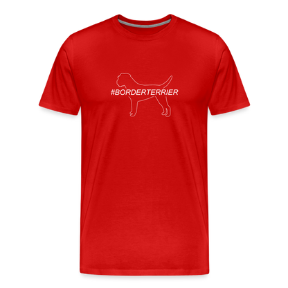 Männer Premium T-Shirt - Border Terrier - Hashtag - Rot