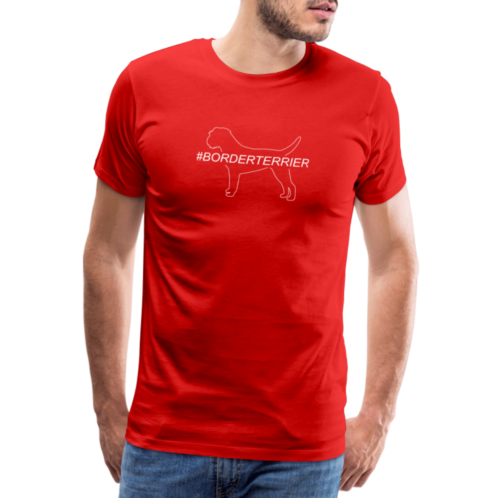 Männer Premium T-Shirt - Border Terrier - Hashtag - Rot