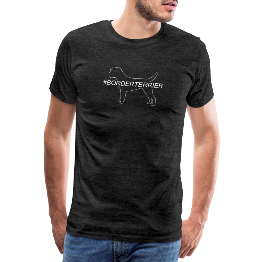 Männer Premium T-Shirt - Border Terrier - Hashtag - Anthrazit