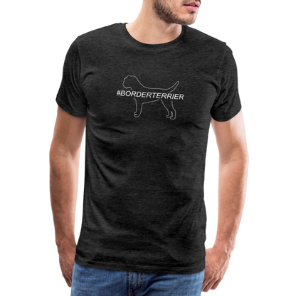 Männer Premium T-Shirt - Border Terrier - Hashtag - Anthrazit