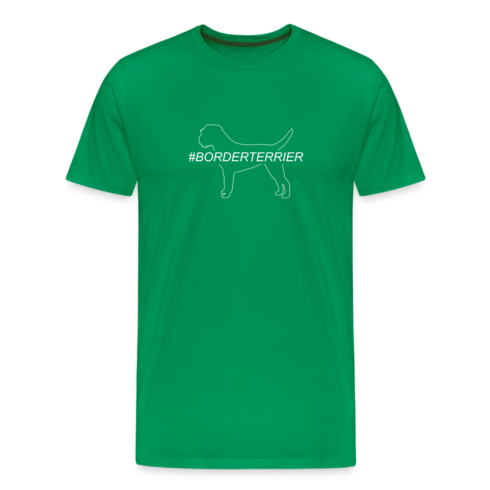 Männer Premium T-Shirt - Border Terrier - Hashtag - Kelly Green