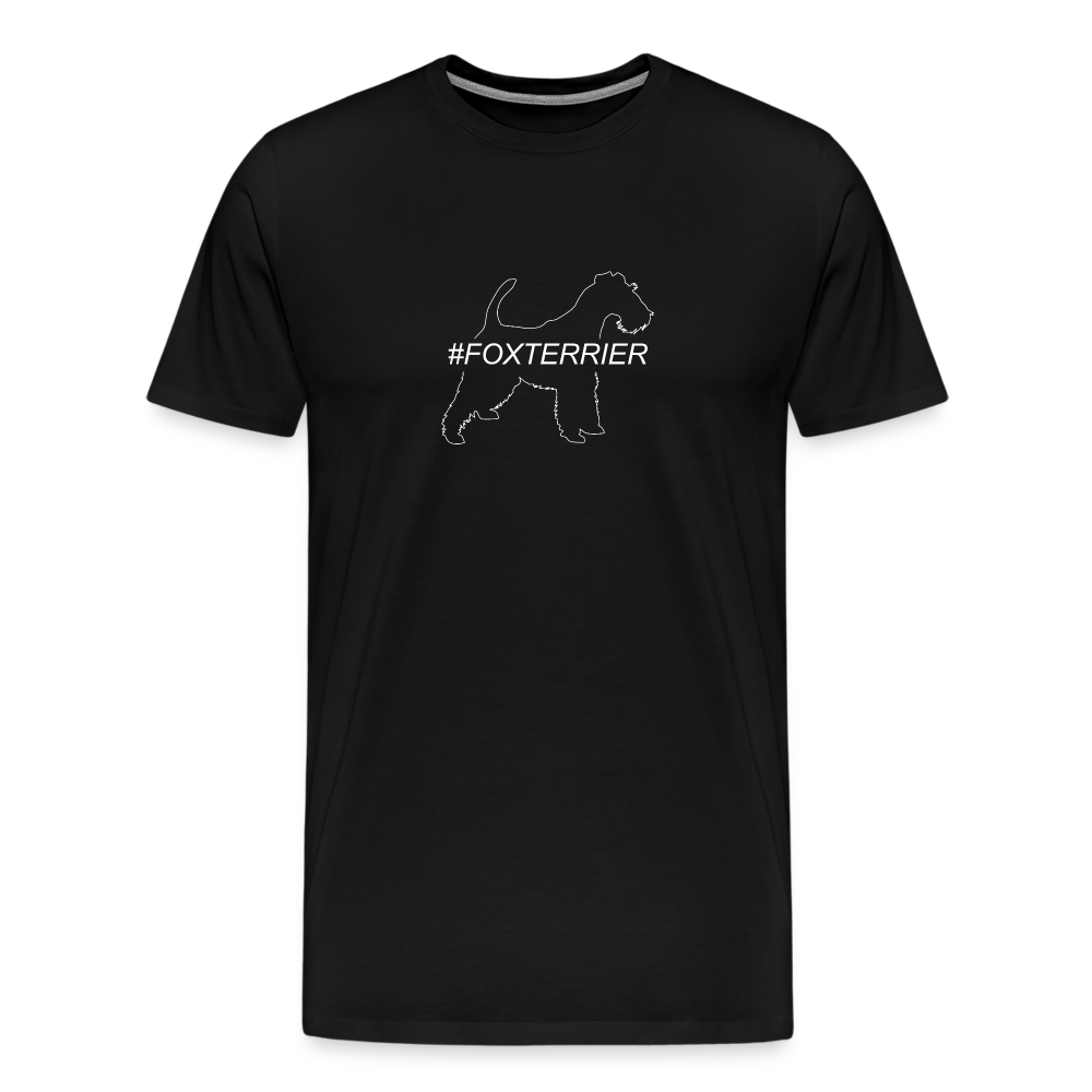 Männer Premium T-Shirt - Foxterrier - Hashtag - Schwarz