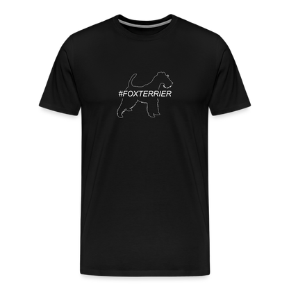 Männer Premium T-Shirt - Foxterrier - Hashtag - Schwarz