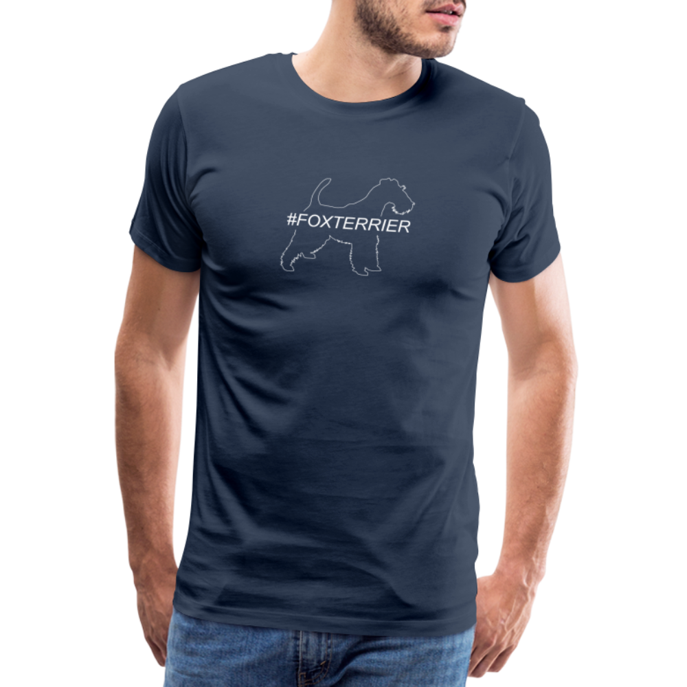 Männer Premium T-Shirt - Foxterrier - Hashtag - Navy
