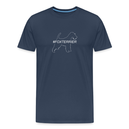 Männer Premium T-Shirt - Foxterrier - Hashtag - Navy