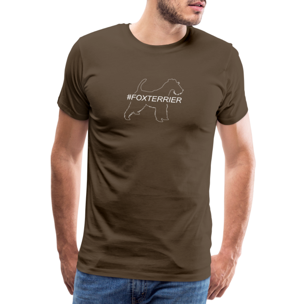 Männer Premium T-Shirt - Foxterrier - Hashtag - Edelbraun