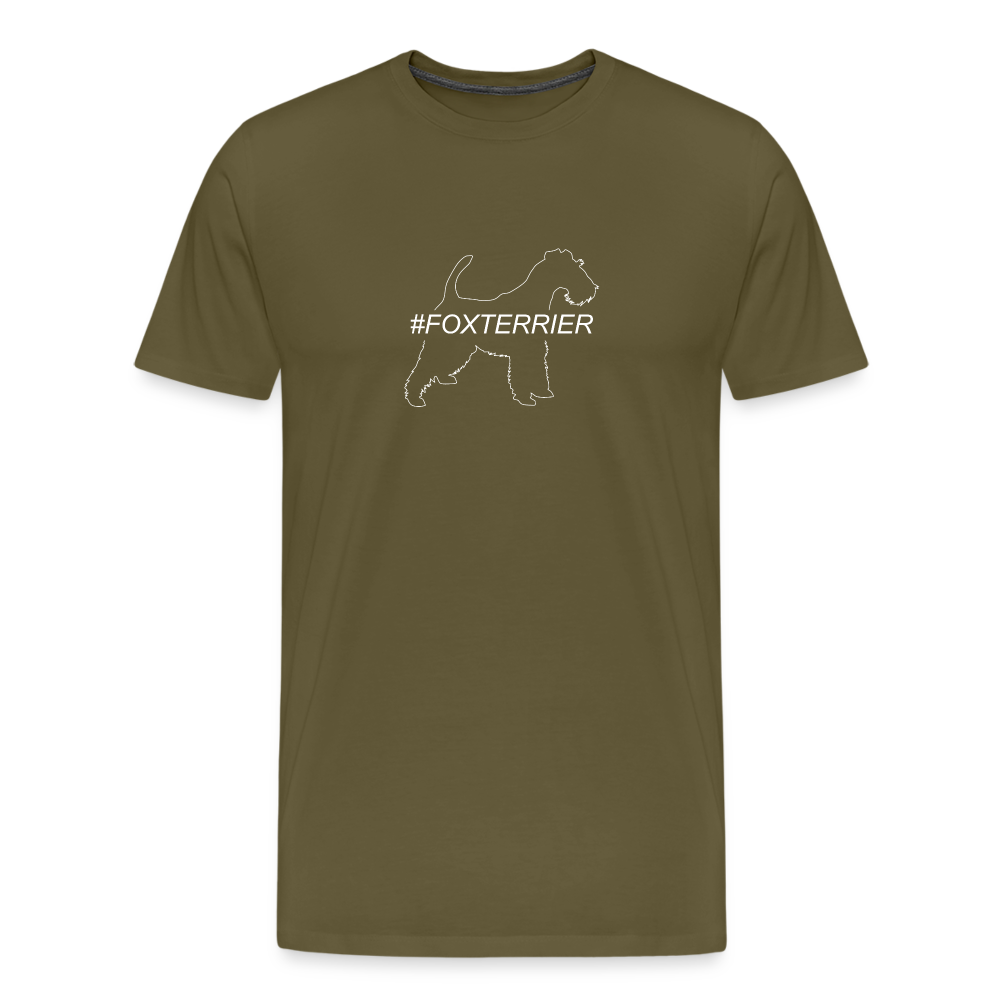 Männer Premium T-Shirt - Foxterrier - Hashtag - Khaki