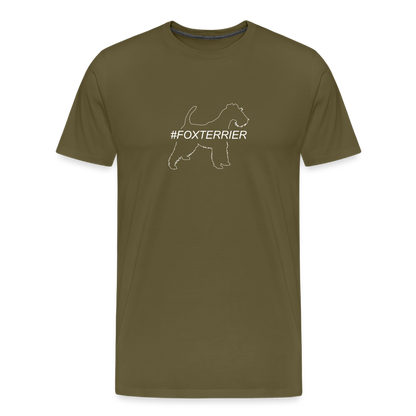 Männer Premium T-Shirt - Foxterrier - Hashtag - Khaki