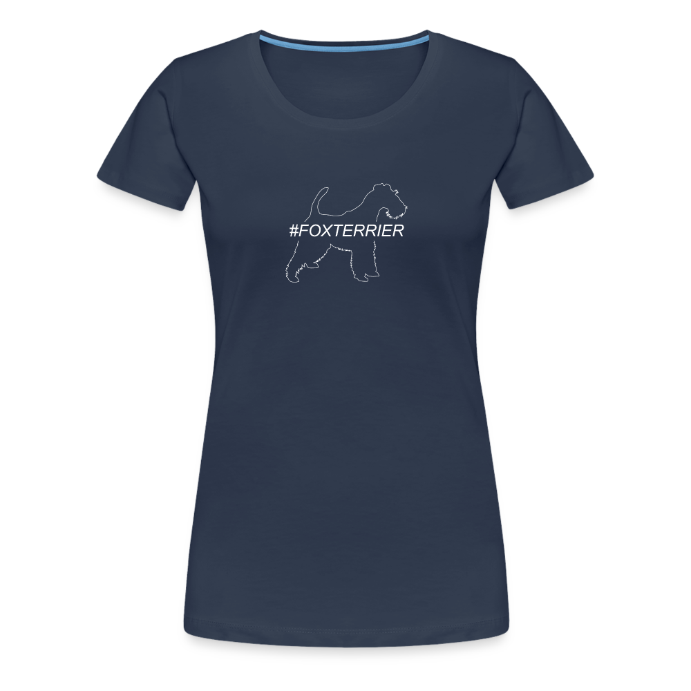 Women’s Premium T-Shirt - Foxterrier - Hashtag - Navy