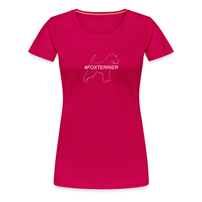 Women’s Premium T-Shirt - Foxterrier - Hashtag - dunkles Pink