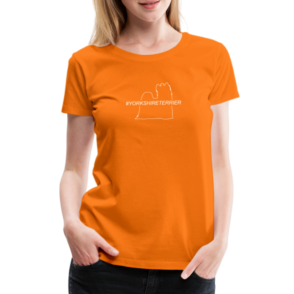 Women’s Premium T-Shirt - Yorkshire Terrier - Hashtag - Orange