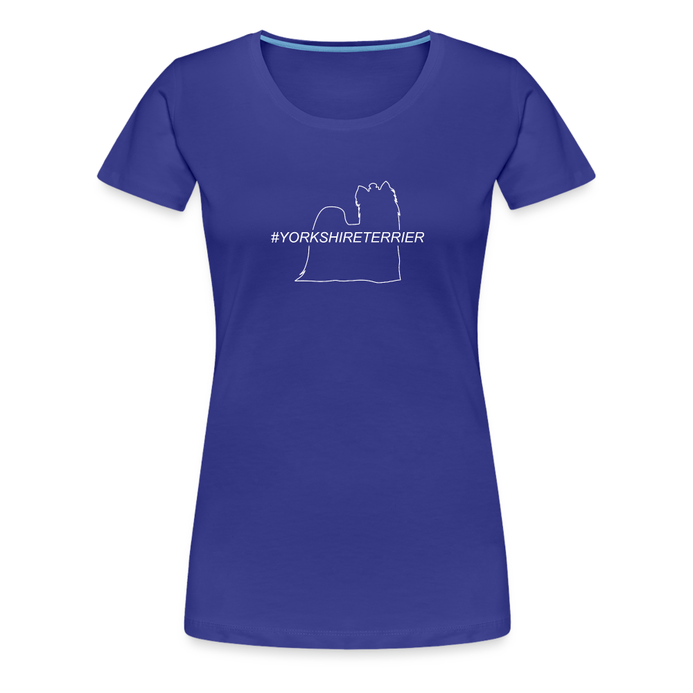 Women’s Premium T-Shirt - Yorkshire Terrier - Hashtag - Königsblau