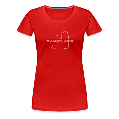 Women’s Premium T-Shirt - Yorkshire Terrier - Hashtag - Rot