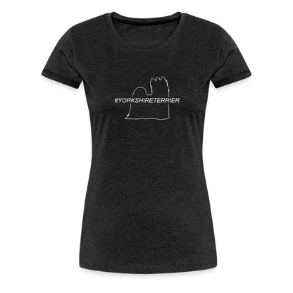 Women’s Premium T-Shirt - Yorkshire Terrier - Hashtag - Anthrazit