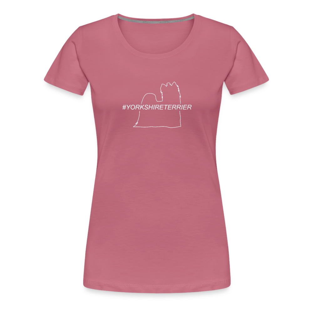 Women’s Premium T-Shirt - Yorkshire Terrier - Hashtag - Malve